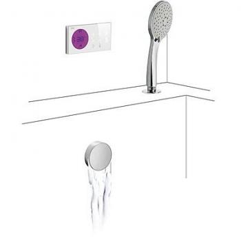 Tres Griferia - Kit Electrónico De Bañera Termostático Empotrado Shower Technology · Centralita Termostática Electrónica Incluida