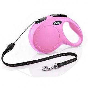TRIXIE flexi New CLASSIC, Cuerda enrollable, S, 8 m, Rosa, Perro