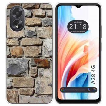 Funda de Silicona para Oppo A38 4G Diseño Ladrillo 03 con Dibujos