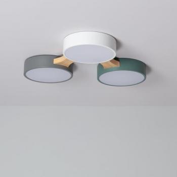 Plafón LED 30W Madera y Metal CCT Seleccionable Sams Multicolor