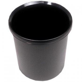 Helit h6105795 – Objeto de Cesta de Papel Linear, con Estructura de Rayas, 18 litros de Capacidad, Negro