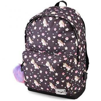 Oh My Pop! Popnicorn - Mochila casual, Negro, 42 cm
