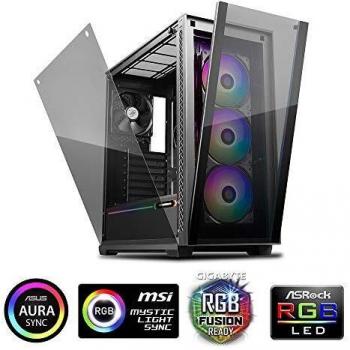 Deepcool MATREXX 70 Add-RGB 3F Mid-Tower - Caja de 3 Ventiladores Add-RGB de 120 mm, diseño Modular, Cristal Templado