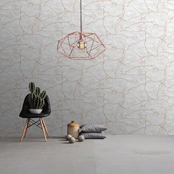 Papel Tapiz Kintsugi Rosa Dorado Texturizado 1000 cm