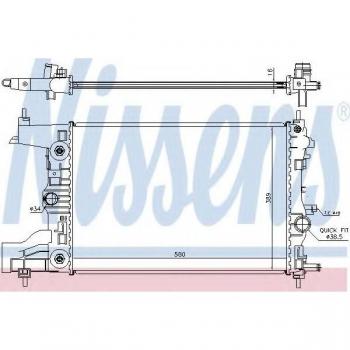 Radiador de Refrigeración del Motor NISSENS 630729