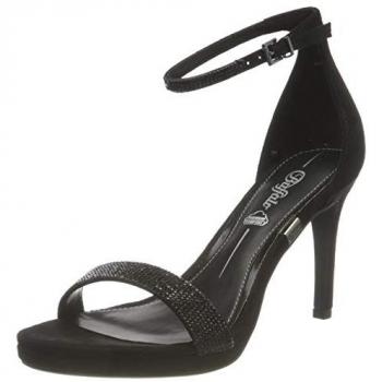 Buffalo Monroe 2 Women's Heeled Sandals - Elegant Black, Vegan Leather