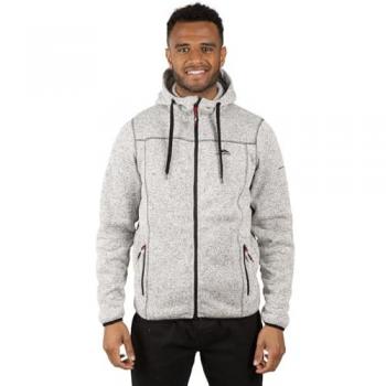 Trespass Odeno Men's Full Zip Fleece Hoodie - Ghost Marl
