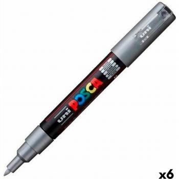 Rotuladores POSCA PC-1M Plateado (6 Unidades)