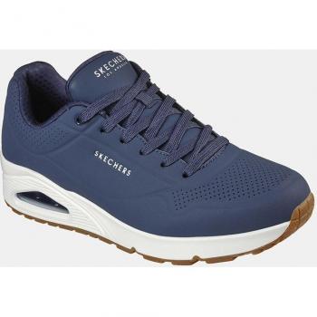 Zapatillas deportivas de hombre Skechers Uno Stand On Air, color azul con plantilla Memory Foam