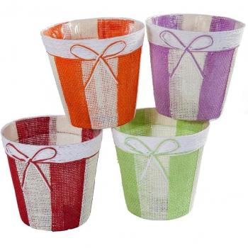 Creaciones meng - Cestos Colores Surtidos Set 4 Pzas Ref-12646