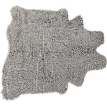 Alfombra de poliéster con pelos gris DKD Home Decor