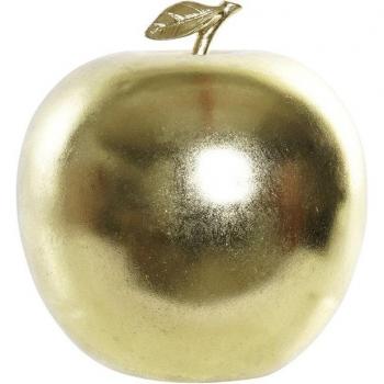 Figura resina 19,4x19,4x19,8 manzana dorado