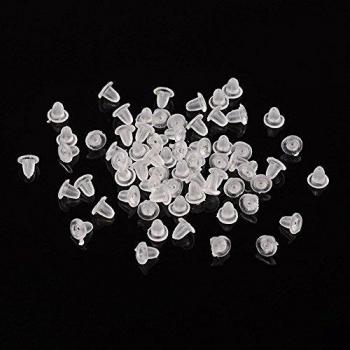 Da.Wa 100X Pendiente Transparentes Tapón de Silicona Posterior del Pendiente Tapones