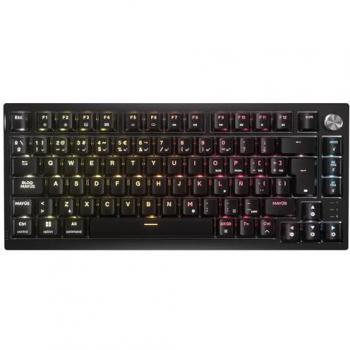 Teclado Mecánico Gaming Inalámbrico Corsair K65 PLUS 75% RGB con Interruptores Táctiles MLX Fusion Prelubricados y PBT Keycaps QWERTY ES - Negro