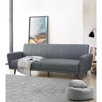Sofá Cama Axel 3 Plazas Clic Clac Tapizado en Tela Antimanchas Color Gris 214x85x85 cm