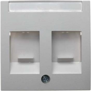 Berker Modular Jack Central Plate 2-Port Glossy White (11818989)