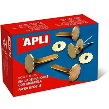 APLI 12286 - Encuadernadores metálicos con arandela 30 mm 100 u.