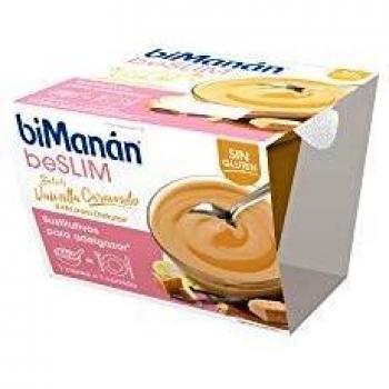 BiManán beSLIM - Crema Sustitutiva Lista para Tomar, Sabor Vainilla Caramelo, para ayudarte a controlar tu peso - 210g