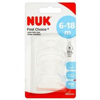 Nuk NK10721265 - Pack de 2 tetinas First Choice Plus de silicona, T2 M