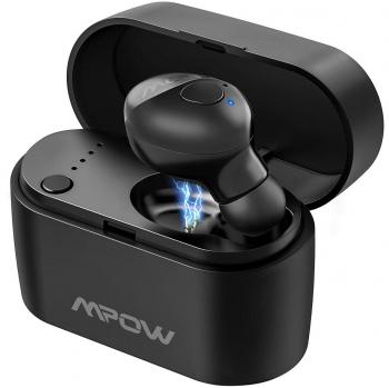 Mpow Auricular Bluetooth 5.0, EM14 Mini Inalámbrico Manos Libres con Caja de Carga Portátil, Auriculares Invisible Micrófono In-Ear para iPhone 8/8Plus,X S,7 Plus,Samsung,Huawei