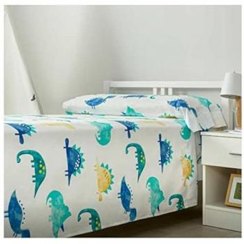 Juego de Sábanas Infantil Rex Hipoalergénico Cama de 105 x 190/200 - Incluye Sábana Encimera, Sábana Bajera Ajustable y Funda de Almohada