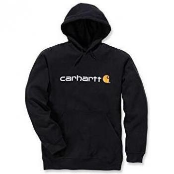 Carhartt Signature Logo Midweight Loose Fit Hoodie - Black - XS