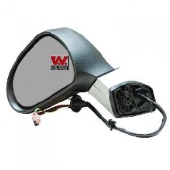 Espejo retrovisor VAN WEZEL 4042818 con ajuste eléctrico, cristal convexo, acabado en negro y diseño OEM