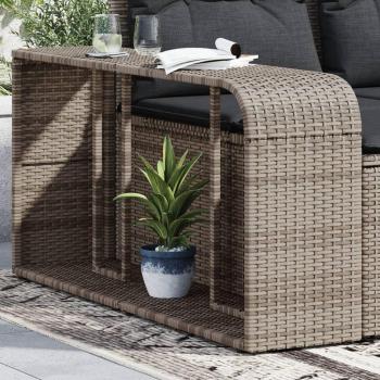 vidaXL Storage Shelves 2 pcs Grey Poly Rattan