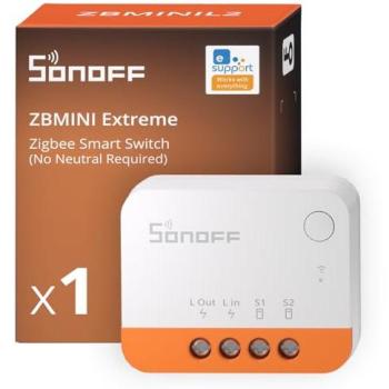 SONOFF ZBMINIL2 Extreme Zigbee No Neutral Wire Smart Switch - Tiny Remote Two-Way Control via eWeLink Google Alexa