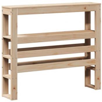 Cabecero de Cama 75 cm con Estantes de Madera Maciza de Pino