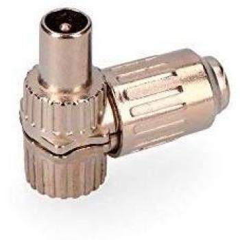 Edp 6843480899 Clavija Tv Acodada Metalica 9,5Mm, Multicolor