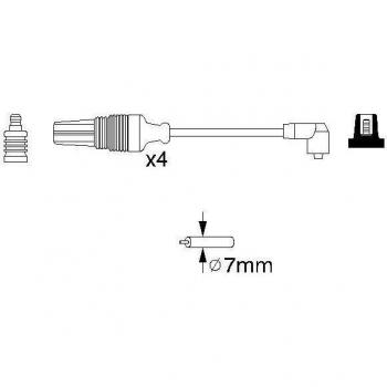 BOSCH Juego de cables de encendido 0 986 356 830