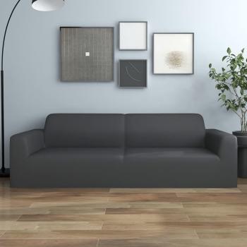 Funda Elástica de Sillón de 3 Plazas Poliéster Jersey Salón Color Antracita, Crema, Gris y más