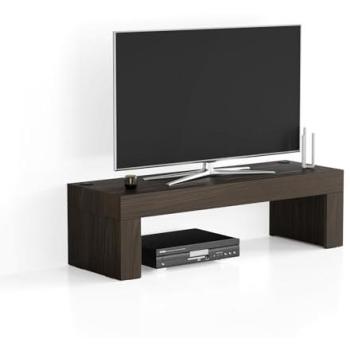Mueble de TV Evolution 120x40, Nogal Americano con Cargador Inalámbrico para TVs de hasta 50''