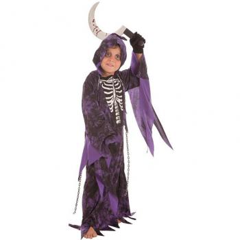 Disfraz de La Muerte Tenebrosa Morado para niños (Creaciones Llopis)