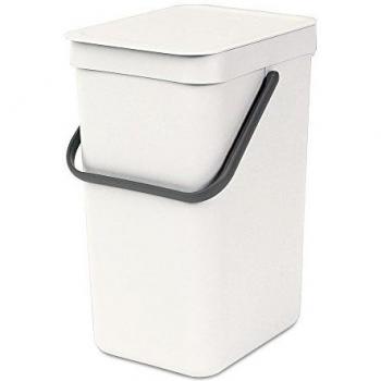 Brabantia Sort & Go Cubo de Basura, 16 L, Plástico, Blanco, 27,9 x 22,0 x 40,1 cm