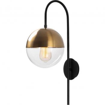 Aplique de pared Bastos 3055 negro/oro envejecido/transparente