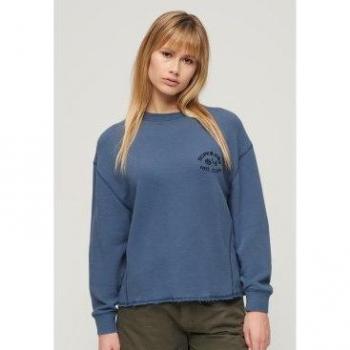 Superdry Women's Athletic Essential Sweatshirt Wedgewood Blue XS, Casual Long Sleeve Cotton 2024
