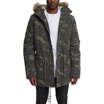 Urban Classics Garment Washed, Parka para Hombre, Mehrfarbig