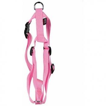 Arnés Ajustable de Nylon Liso para Perro Martin Sellier - Rosa, 25mm, 70-90cm