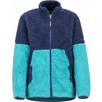 Marmot Girl'S Lariat Fleece Chaqueta, Niñas, Azul Tile/Arctic Navy, Small