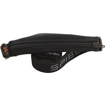 Spibelt Uni Running Belt Large Pocket - Bolso Bandolera, Negro con Cremallera Negra, Large