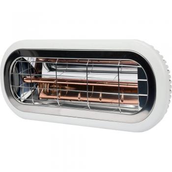 Calefactor eléctrico halógeno Yato YT-99536 para interior y exterior, 2000 W, color blanco, IP65