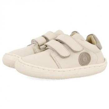 Zapatillas deportivas Gioseppo Saranac Barefoot para bebé niño, piso flexible y cierre ajustable, color blanco EU 20