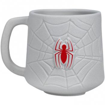 Taza 3D Spider-Man Paladone con Diseño de Telaraña y Logo Marvel - Capacidad 350 ml
