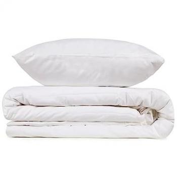 Juego de Cama Funda Nórdica 240x220 Algodón Suave con 2 Fundas de Almohada - Blanco y Negro