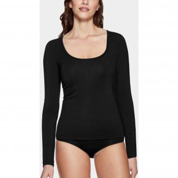 Camiseta interior de mujer Impetus en lana y lyocell, de manga larga y cuello escotado