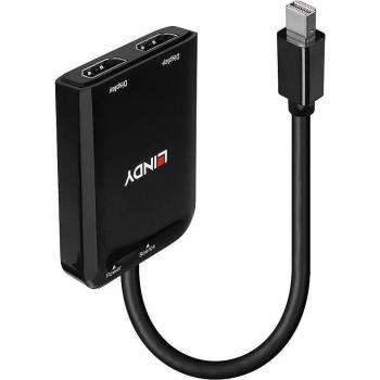 LINDY 38432 Mini DisplayPort to Dual HDMI MST Hub, 4K 60Hz, Black