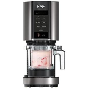 Máquina para Helados Ninja CREAMi NC302EU - 7 Funciones, 800 W, 2 Tazones de 473 ml, Negro y Plateado