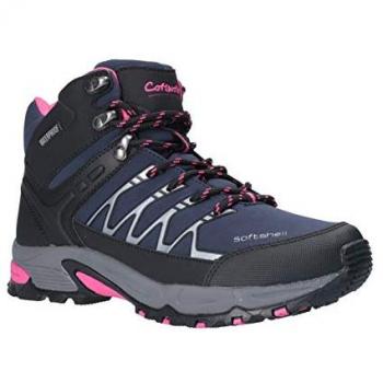 Cotswold Abbeydale Mid Women's Softshell Hiking Boots in Navy/Black/Fuchsia